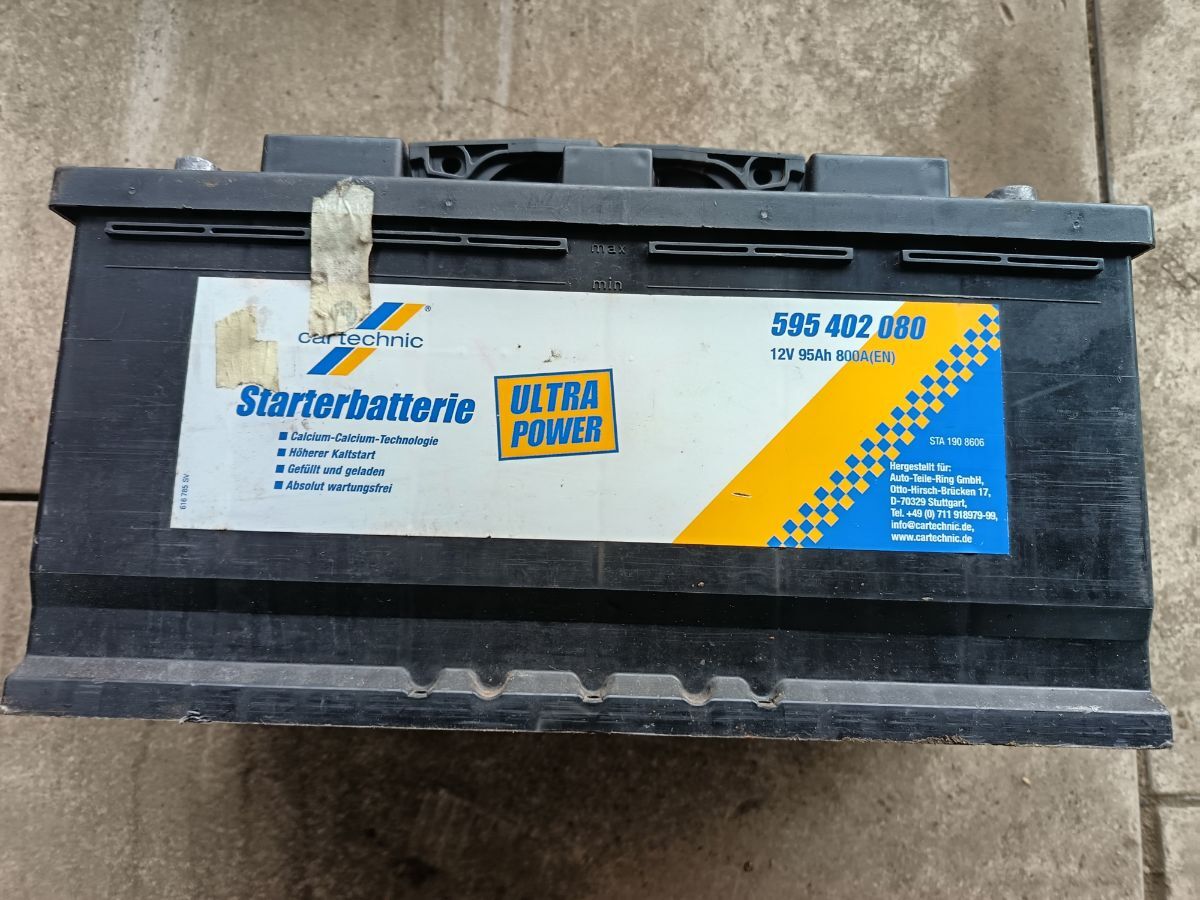Акумулятор cartechnic 12V 95AH 800A   595402080