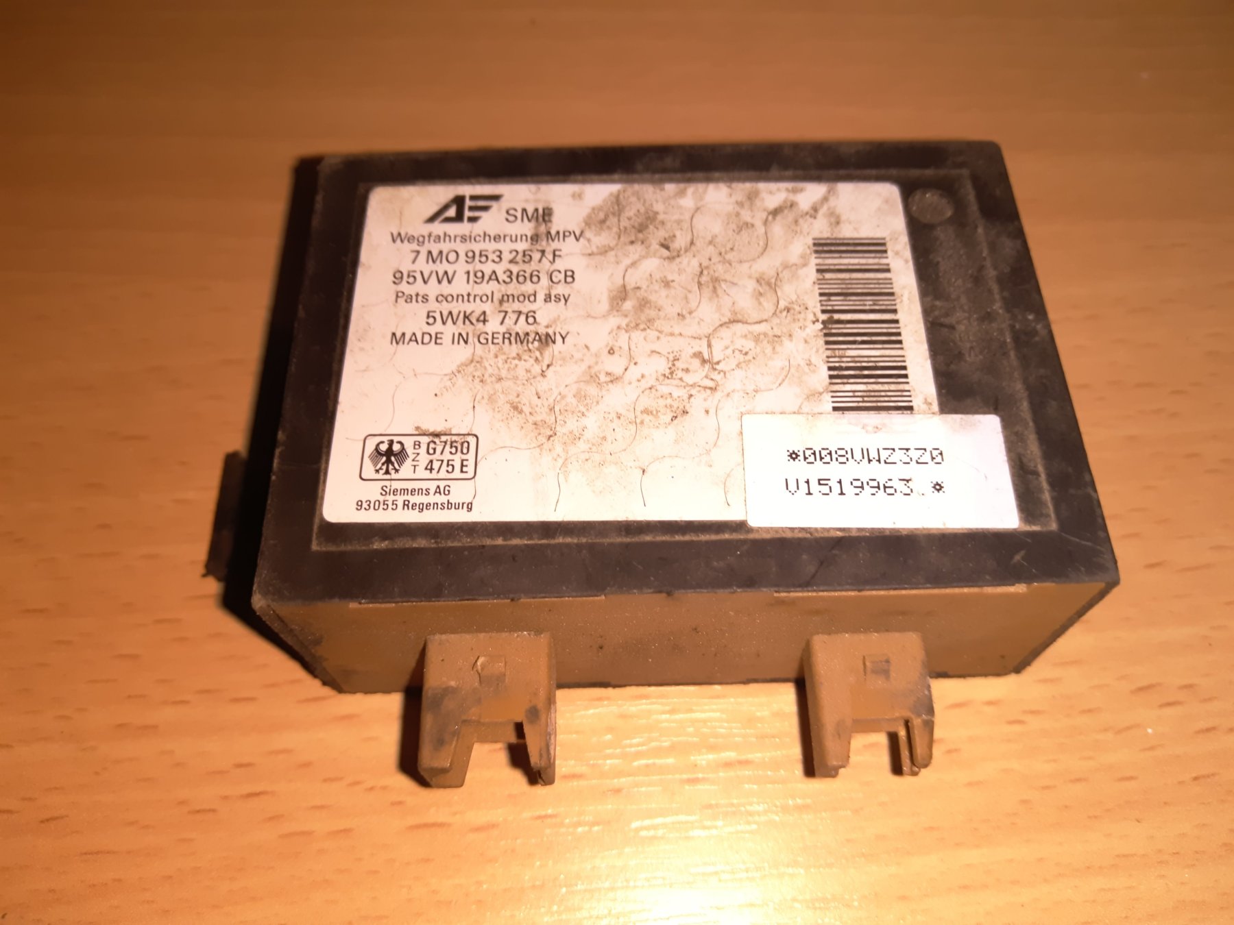 Volkswagen Sharan I (1995-2010) 7M0953257F